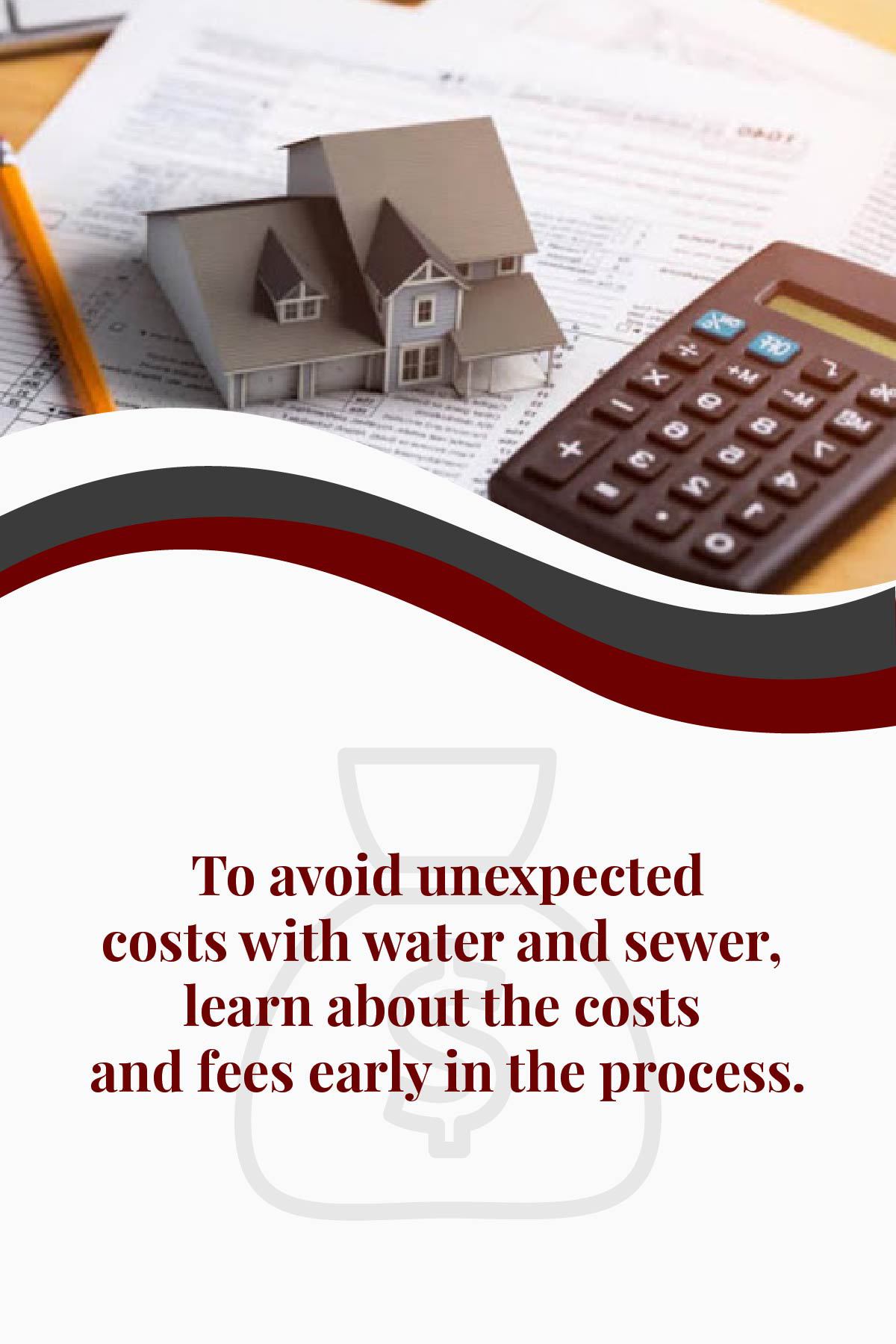 learn about water and sewer fees for a new house