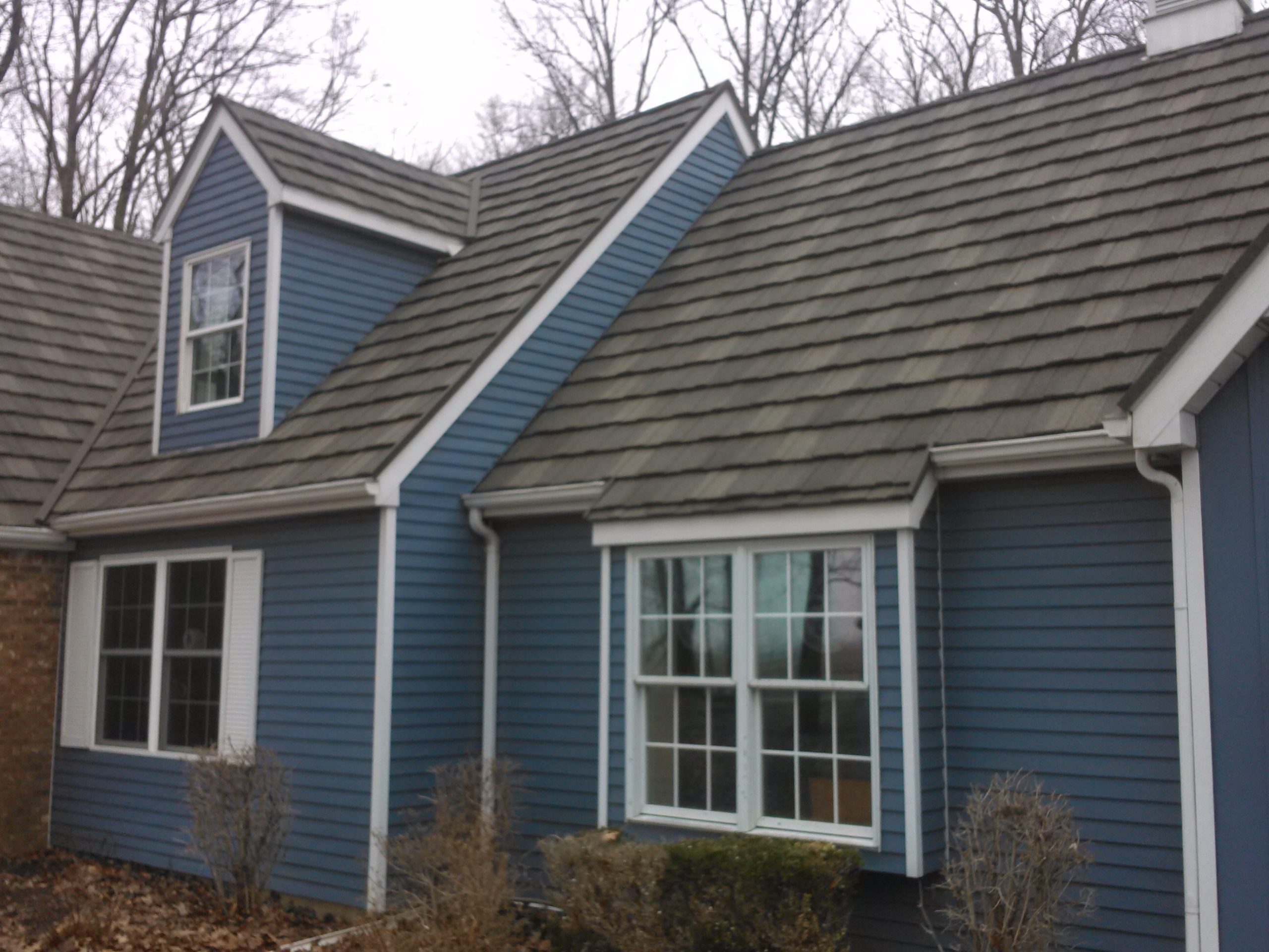 house with stone coated metal shingles