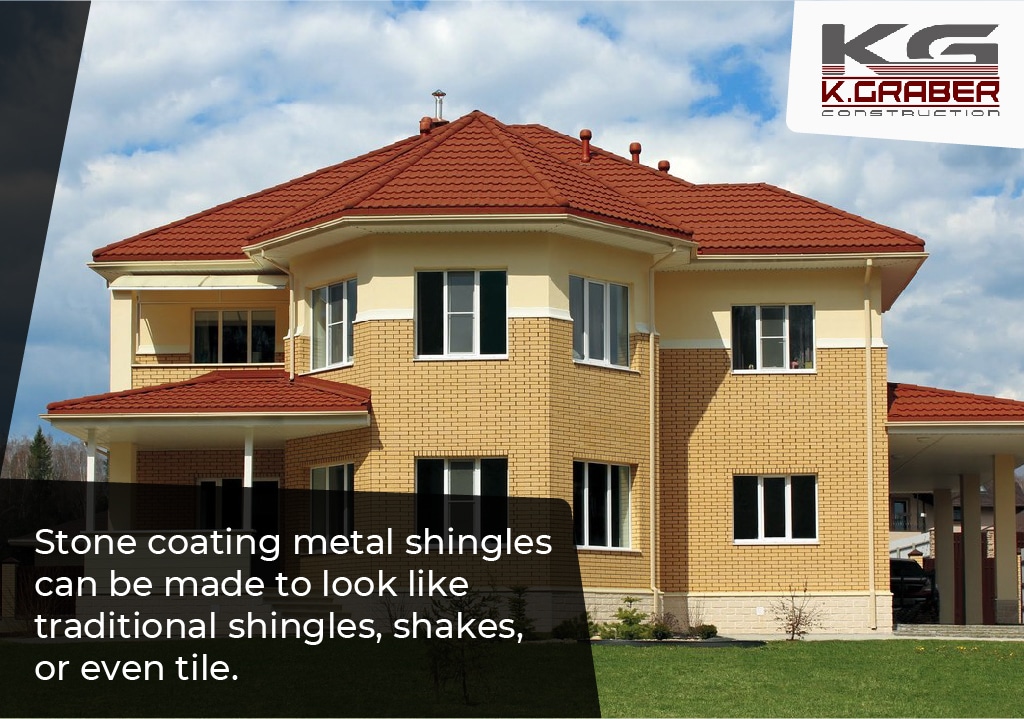 stone coated metal shingles can be to look like shingles, shakes, or tile